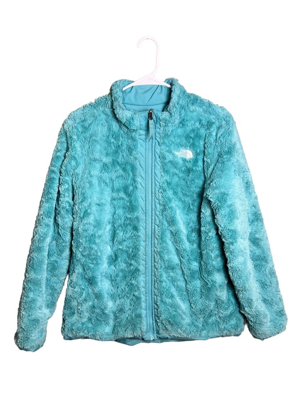 The North Face Girls Reversible Mossbud Swirl Jacket Teal XL‎